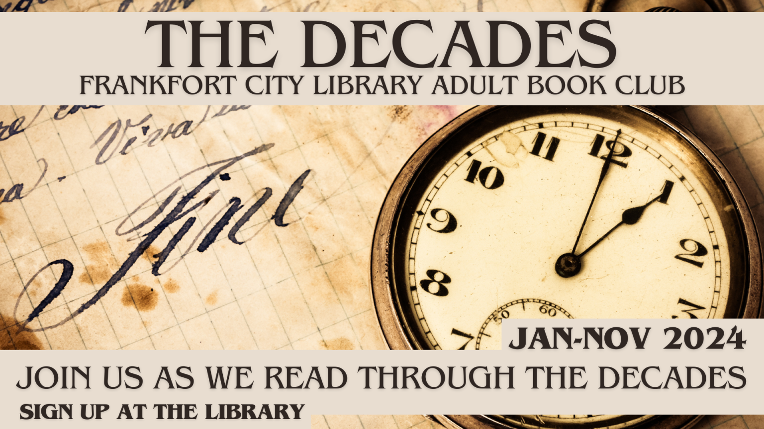 Adult Reading Club - The Decades