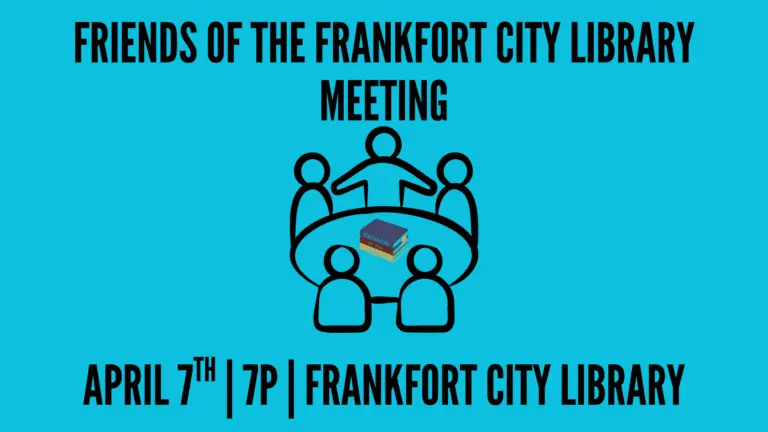 Friends of the Frankfort City Library meeting